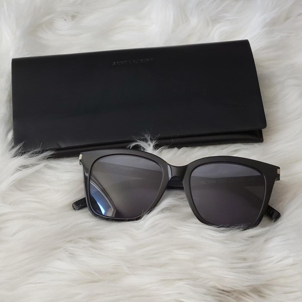 ❌️SOLD❌️YSL SAINT LAURENT Square Sunglasses Black SL 166